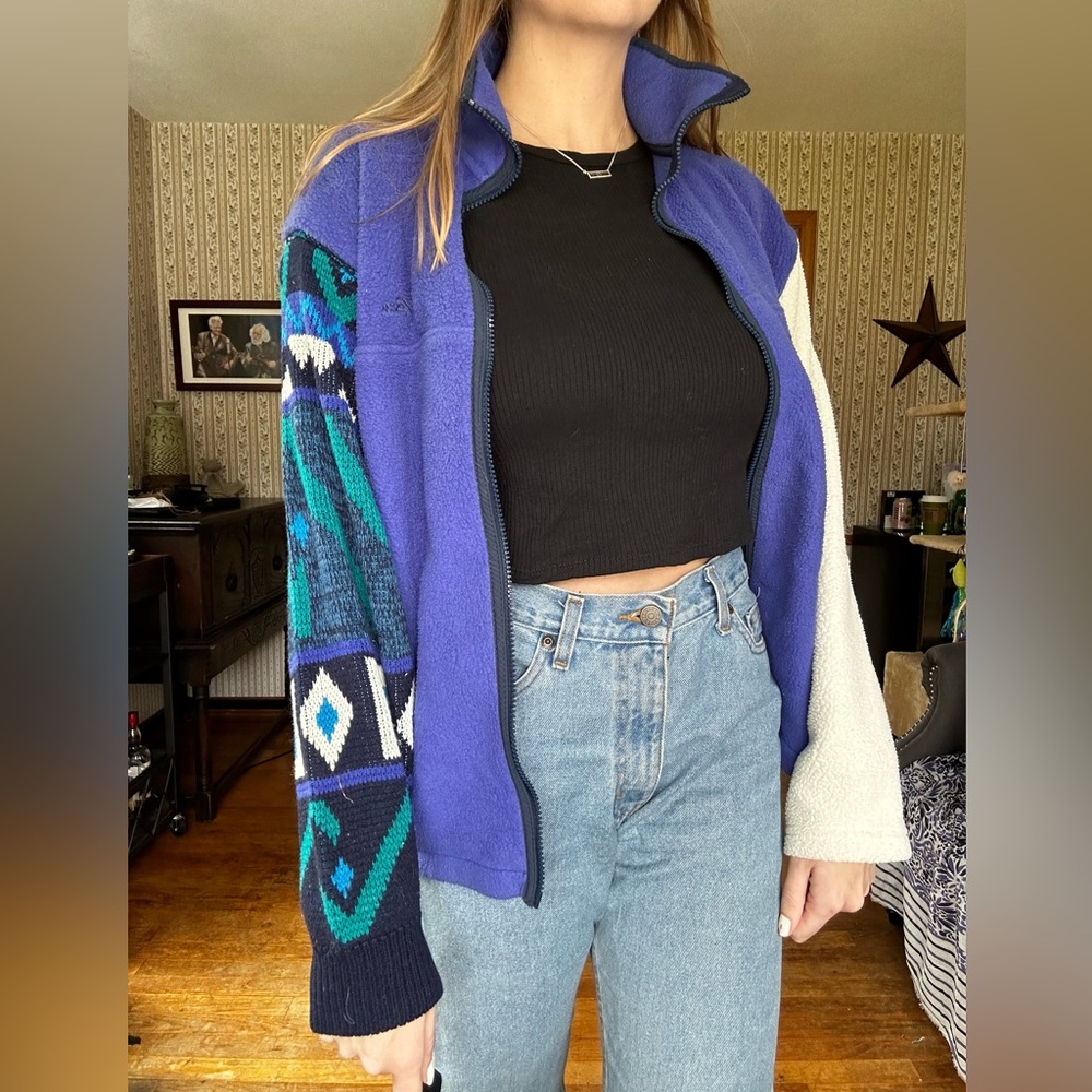 Upcycled fleece zip up